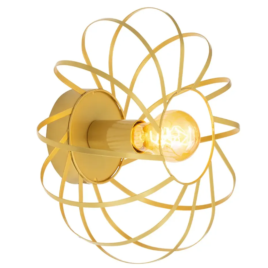 Wandlamp Pamplona E27 - goudkleur - 15xØ30 cm
