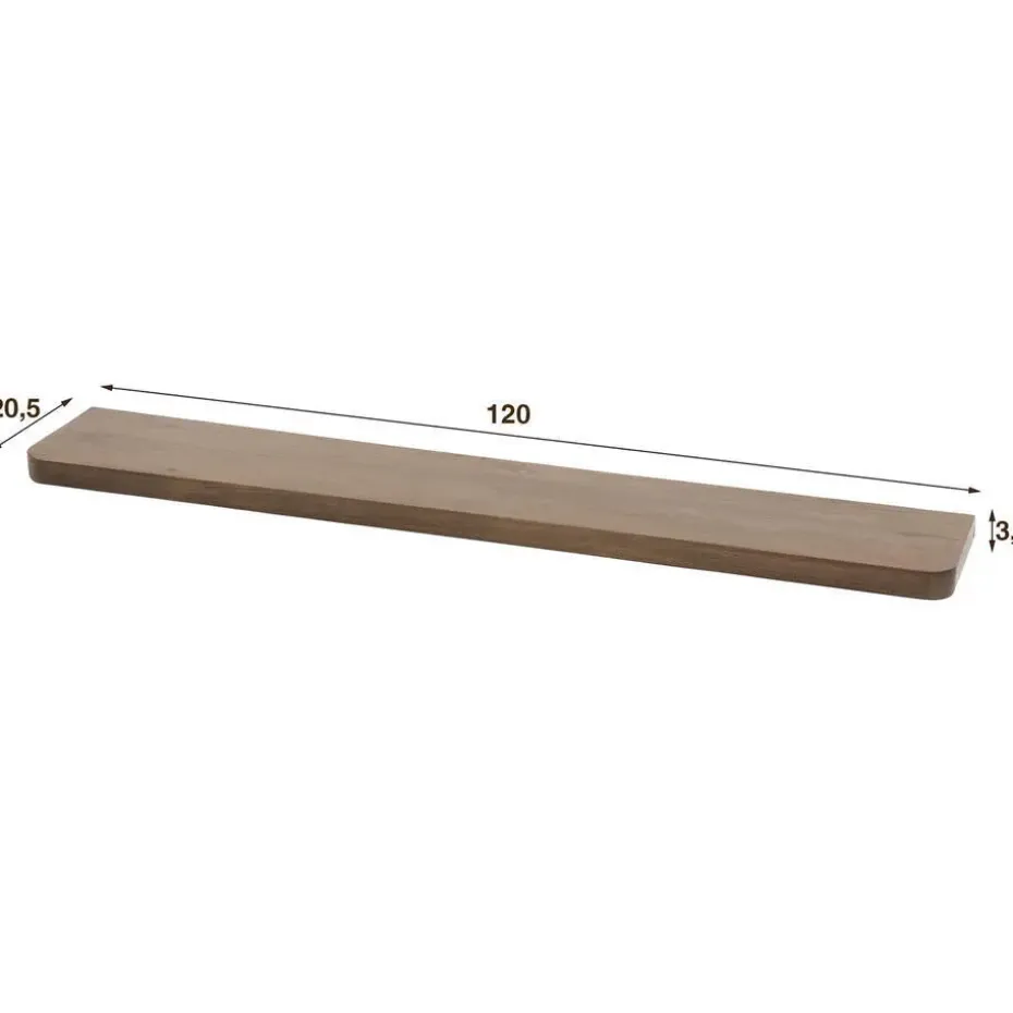 Wandplank Bruin Acaciahout - 120x20x4cm - Carve