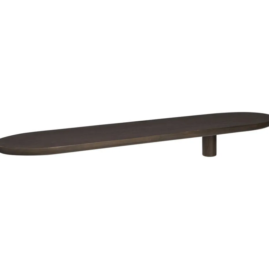 Wandplank Daan - donkerbruin essenhout - 80x18 cm