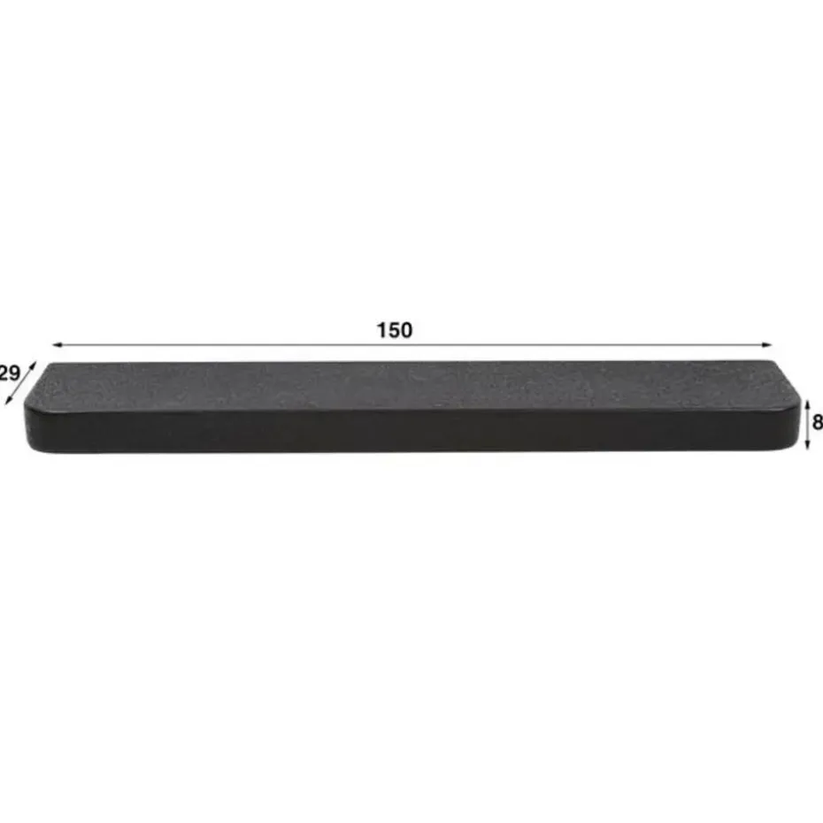 Wandplank Grijs Metaal - 150x29x8cm - Metallic
