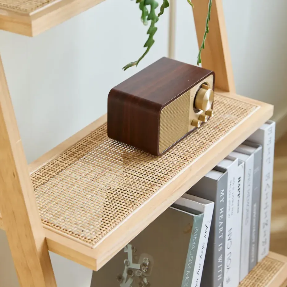 Wandplank Ladder van Massief Natuurlijk Hout