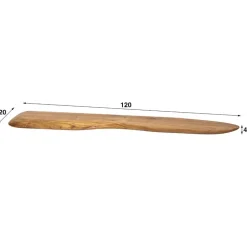 Wandplank Naturel Acaciahout - 120x20x4cm - Organic