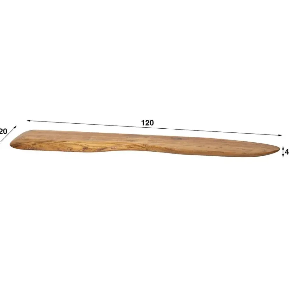 Wandplank Naturel Acaciahout - 120x20x4cm - Organic