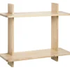 Wandrek Mick naturel rubberwood - 53x60x20 cm