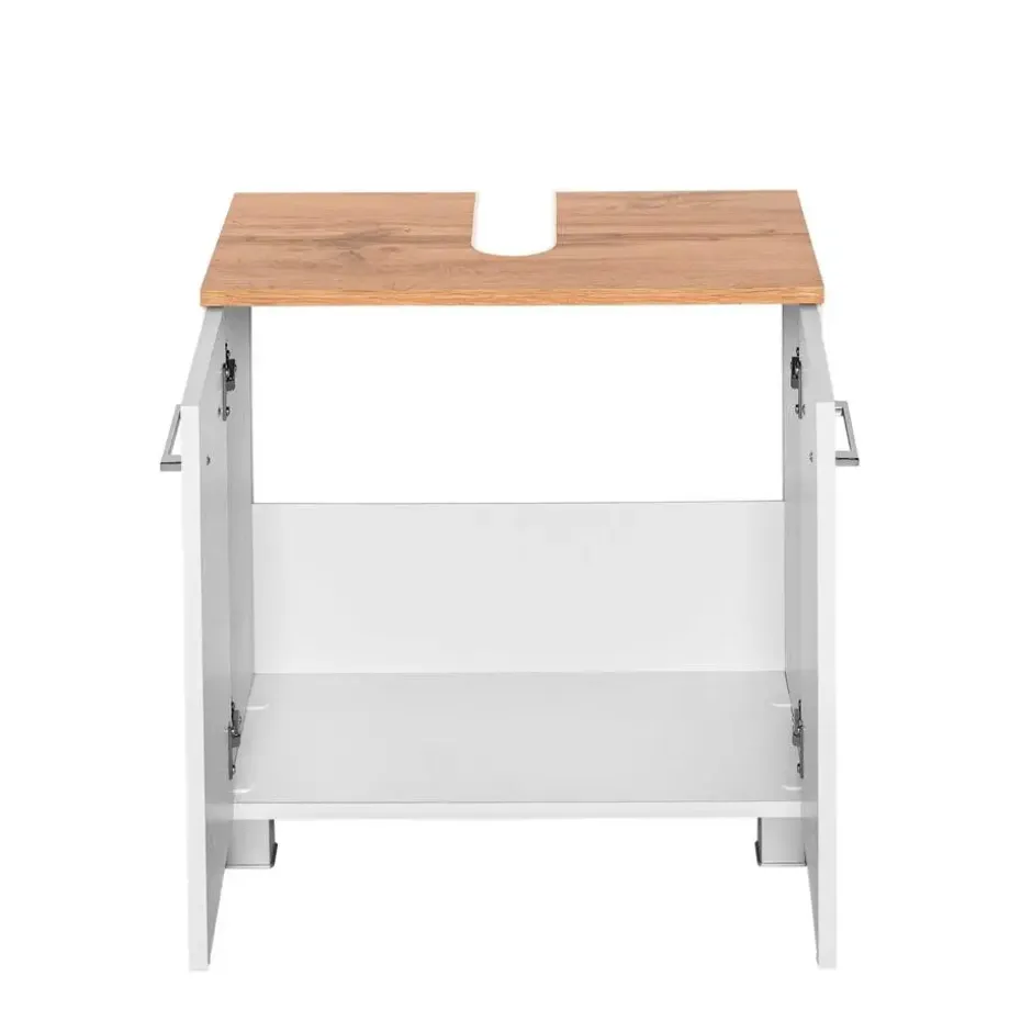 Wastafelonderkast Pares 60cm 2 lades - wit