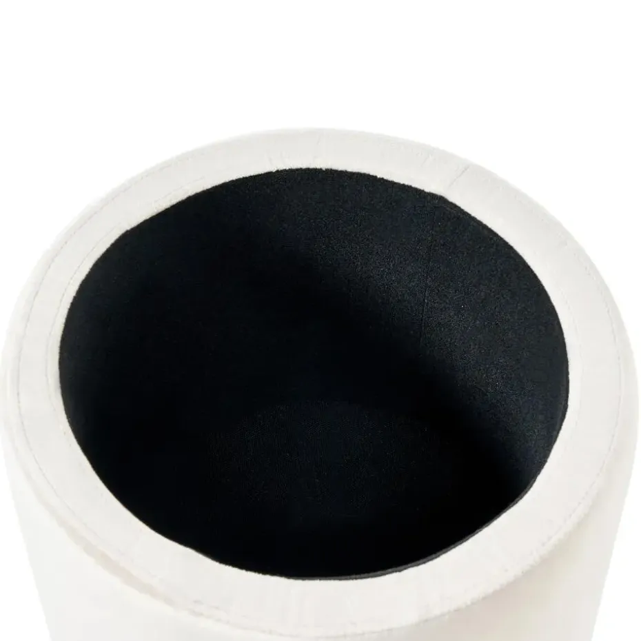 WENONA - Opbergpoef - Off-white - Fluweel
