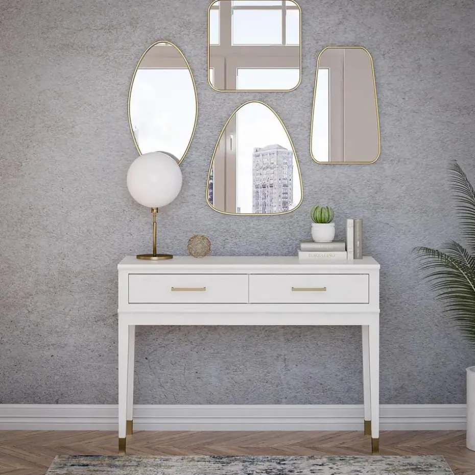Westerleigh - Consoletafel met 2 laden in wit MDF