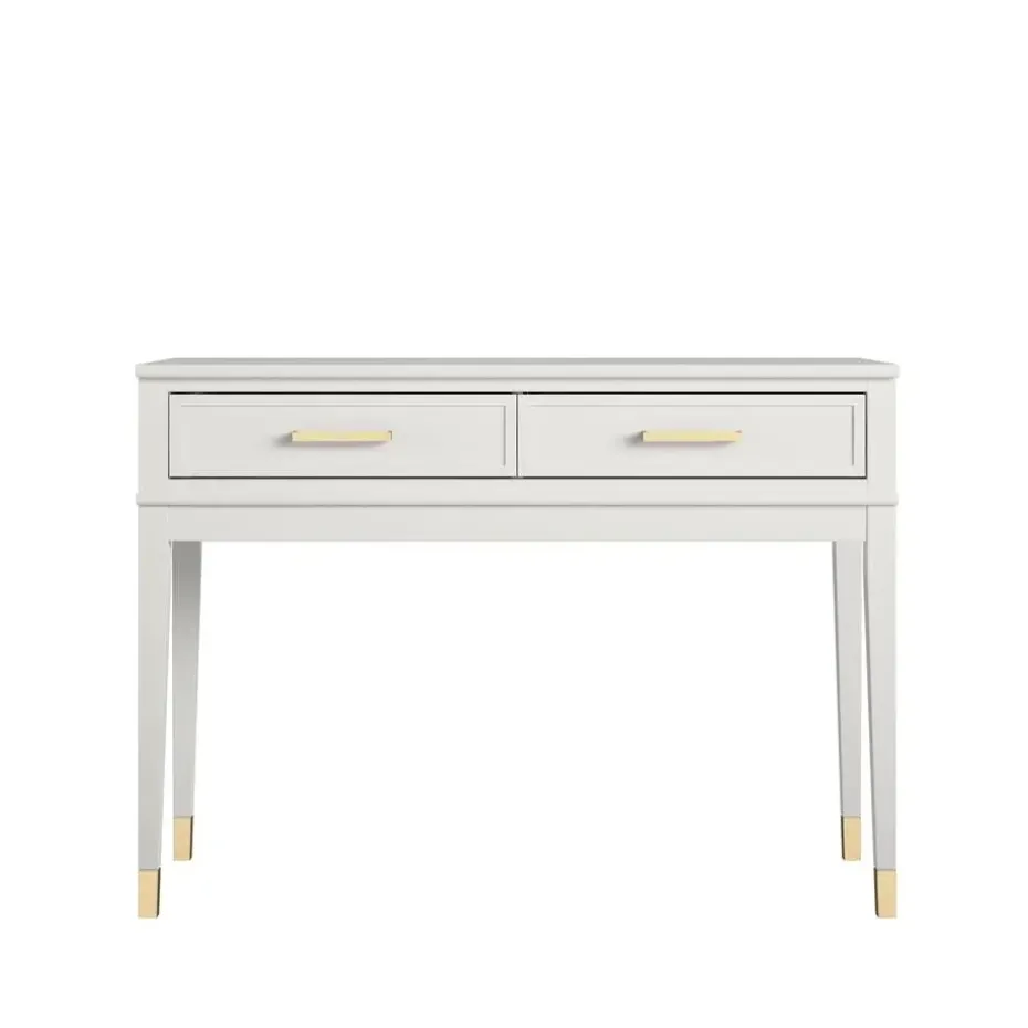Westerleigh - Consoletafel met 2 laden in wit MDF