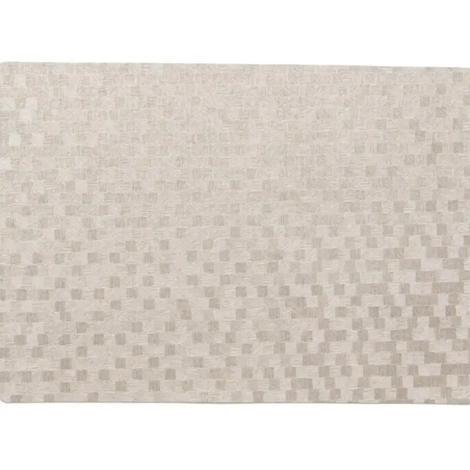 Wicotex tafel placemats Stones - 4x - PVC - taupe - 30 x 43 cm