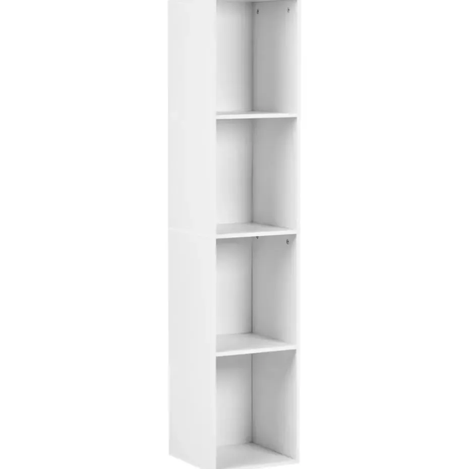 WINNIPEG - Boekenkast 4 planken - Wit - Vezelplaat