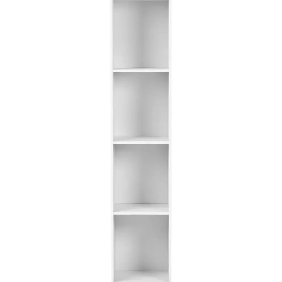WINNIPEG - Boekenkast 4 planken - Wit - Vezelplaat