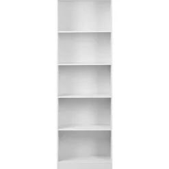 WINNIPEG - Boekenkast 5 planken - Wit - Vezelplaat