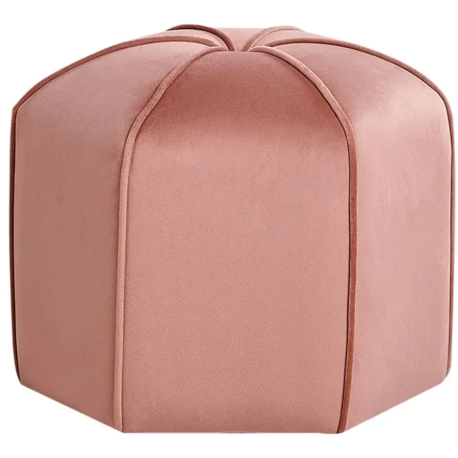 WISHEK - Poef - Roze - Fluweel