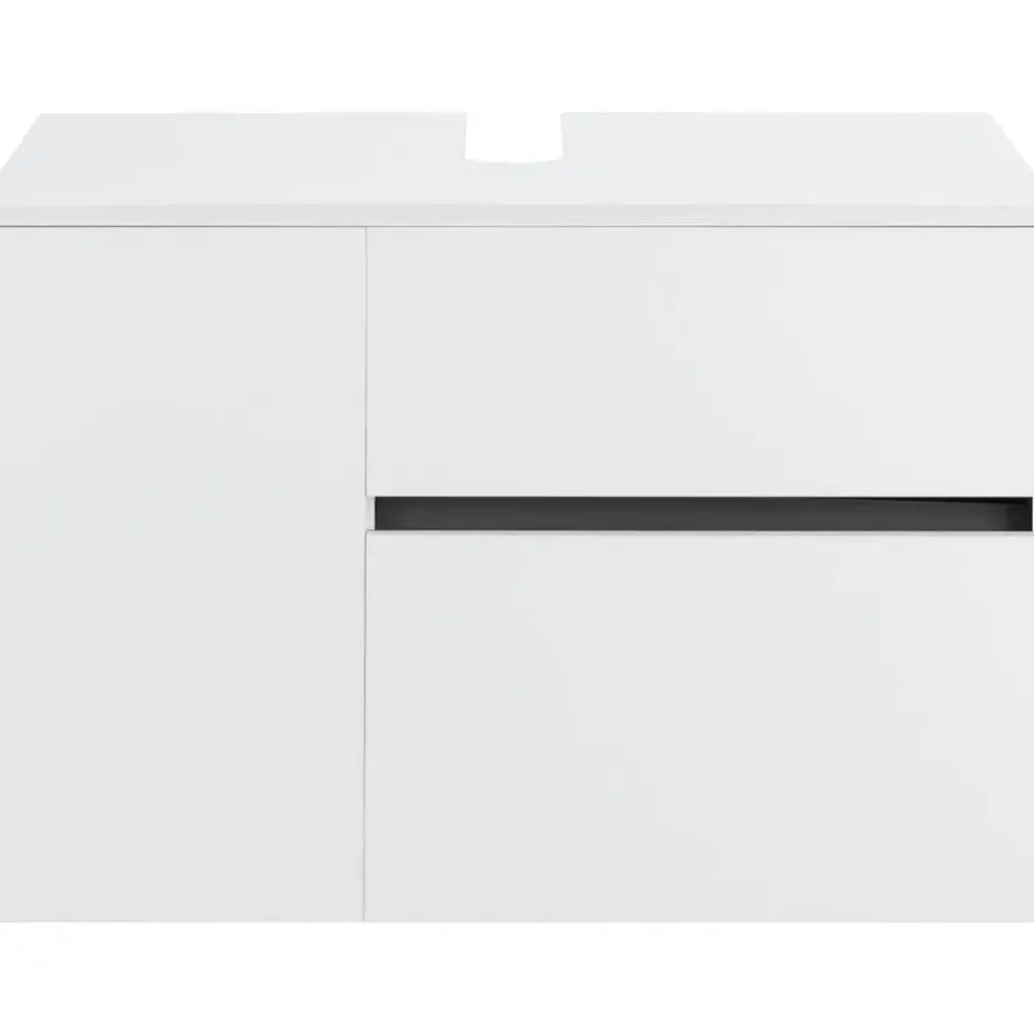 Wisla - Badmeubel 80 cm 1-lade, 1 klep, 1 deur wit spaanplaat