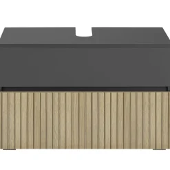 Wisla - Wastafelonderkast 80 cm met 1 klep 1 lade in antraciet eikenoptik