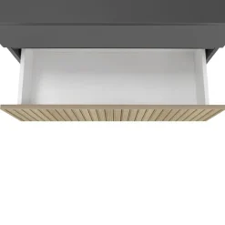 Wisla - Wastafelonderkast 80 cm met 1 klep 1 lade in antraciet eikenoptik