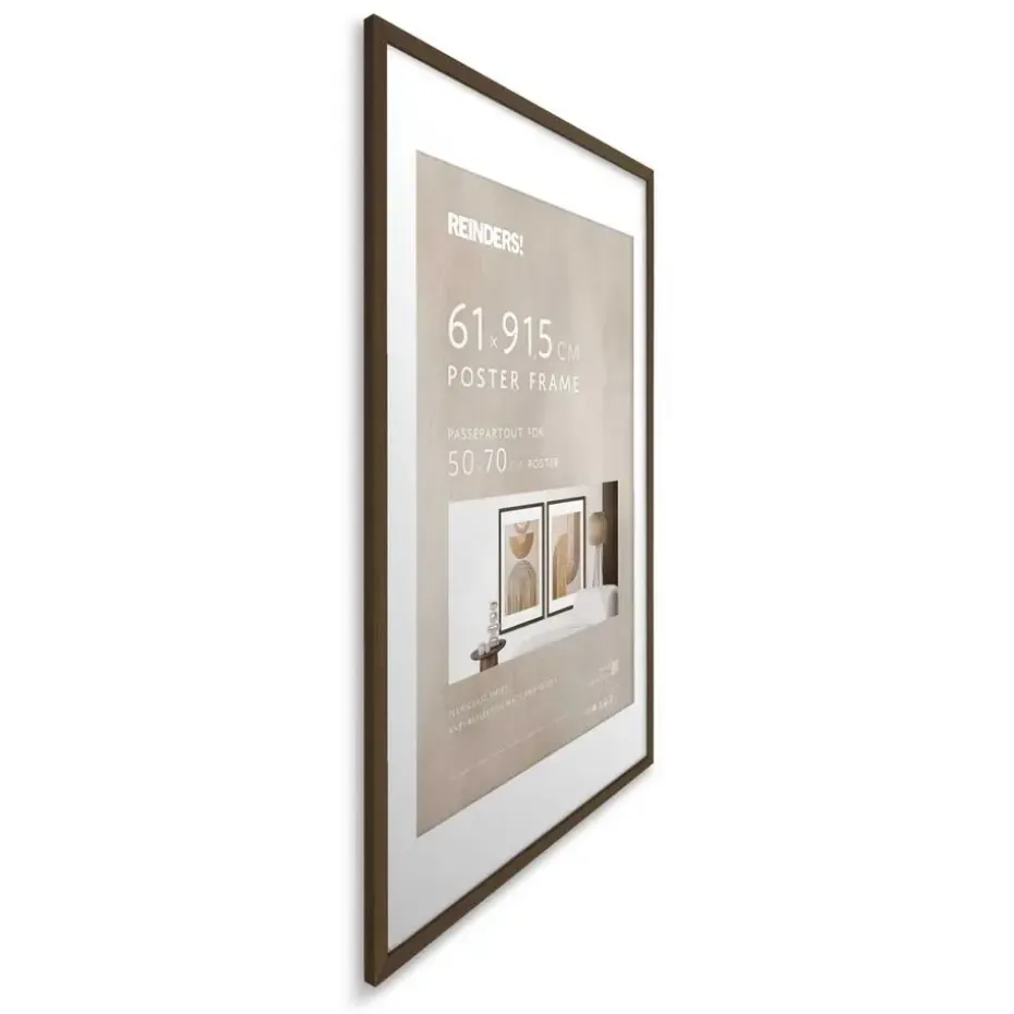 Wissellijst hout Poster 61x91,5 of 50x70 Walnoot - 61 x 91,5