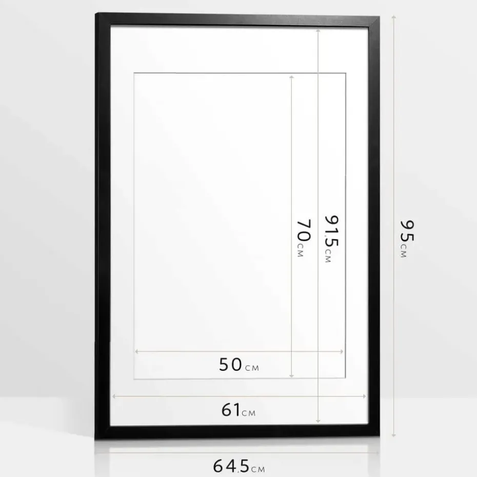 Wissellijst hout Poster 61x91,5 en 50x70 Zwart 2-pack - 61 x 91,5