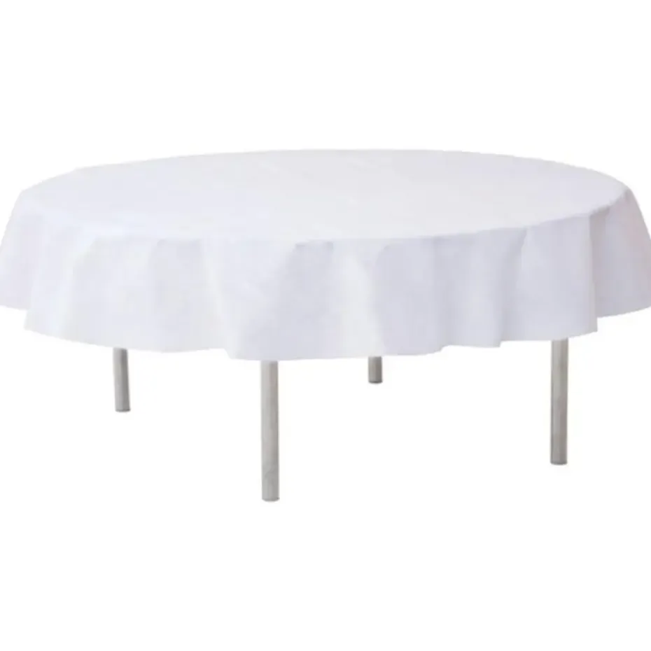 Wit rond tafelkleed/tafellaken 180 cm non woven polypropyleen