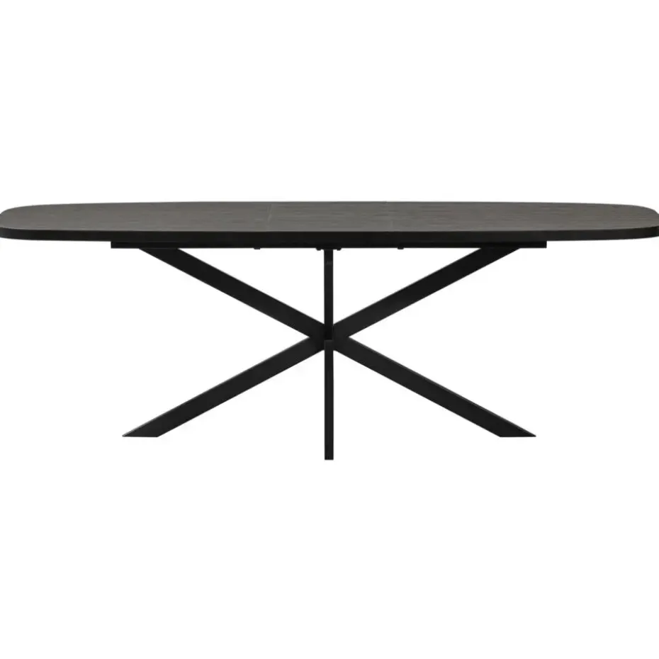 WOOOD Arros Eettafel Uitschuifbaar - Zwart - 75x180/220x90