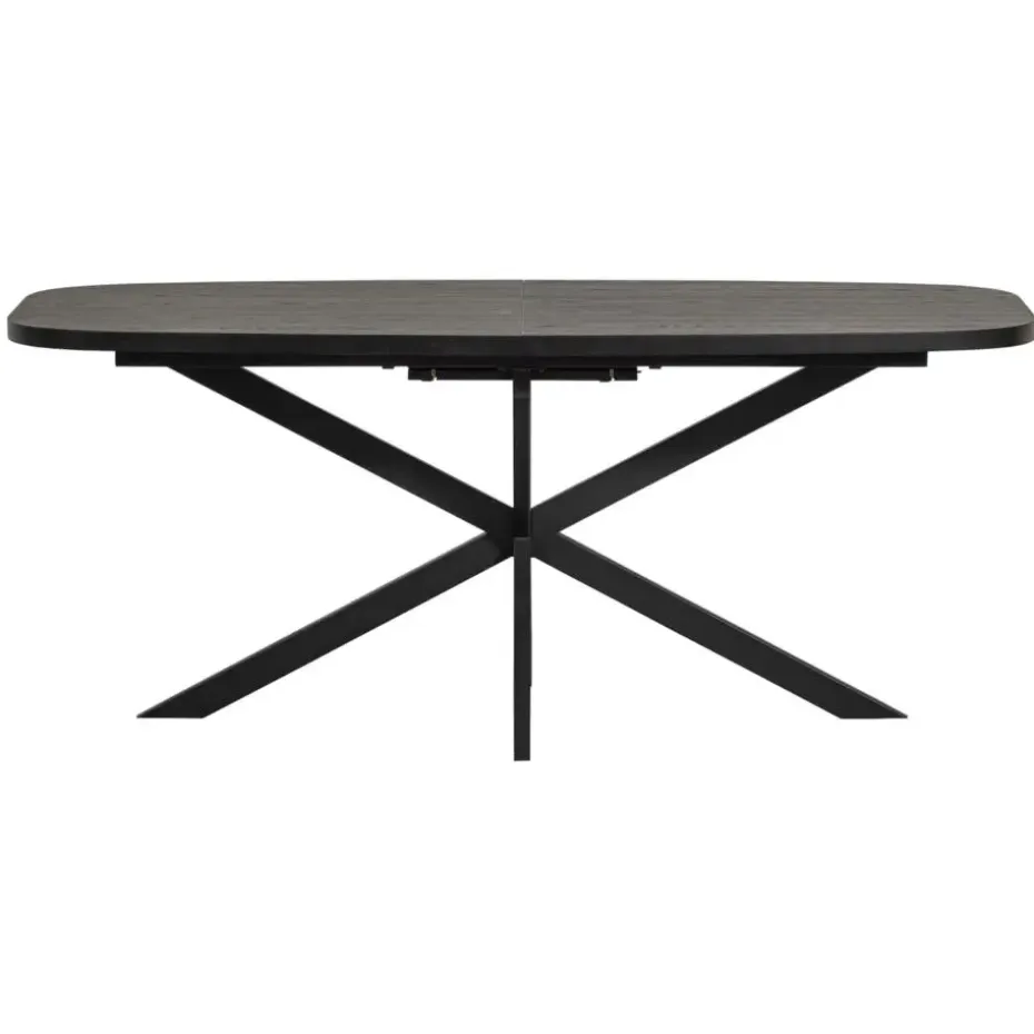 WOOOD Arros Eettafel Uitschuifbaar - Zwart - 75x180/220x90