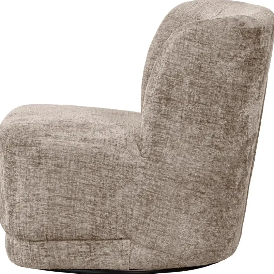 WOOOD Atty Draaifauteuil - Polyester - Zand - 75x74x65