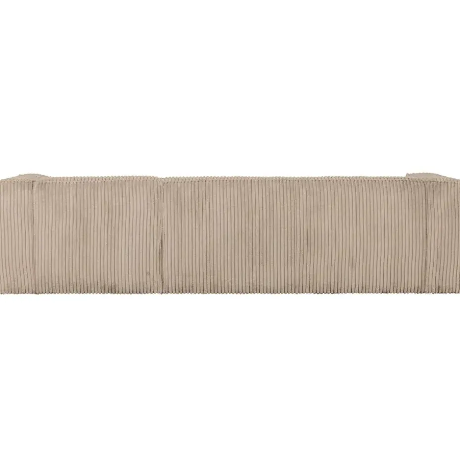 WOOOD Bean Hoekbank Rechts - Ribstof - Travertin - 73x305x96