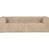 WOOOD Bean 3,5-Zits Bank - Ribstof - Travertin - 73x242x96