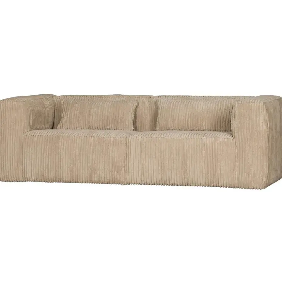 WOOOD Bean 3,5-Zits Bank - Ribstof - Travertin - 73x242x96