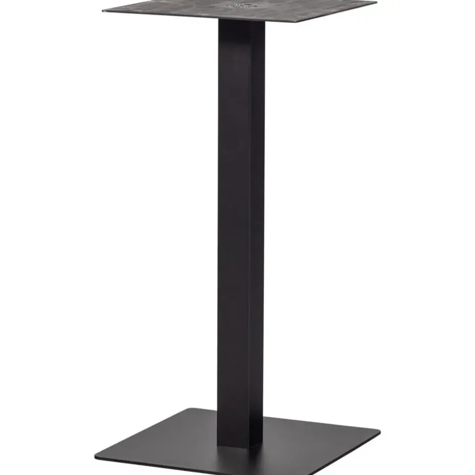 WOOOD Bistro Vierkante Bartafel Poot - Metaal - Zwart- 105x50x50