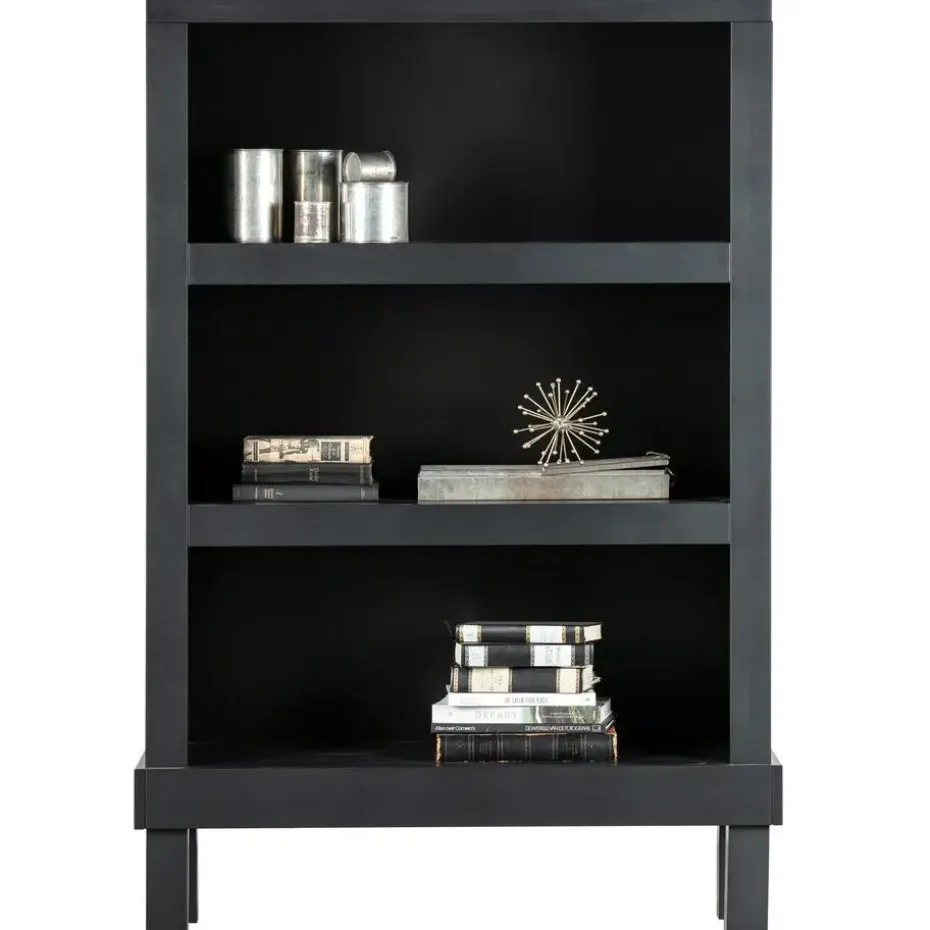 WOOOD Bonk Open Kast - Grenen - Zwart - 160x103x37
