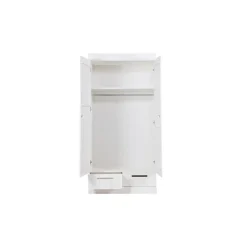 WOOOD Connect Kledingkast 2-Deurs met Lade - Grenen - Wit - 195x94x53