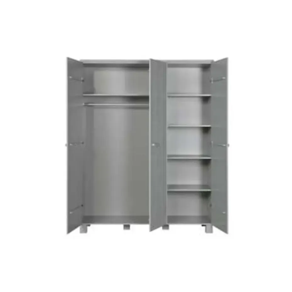 WOOOD Dennis 3 deurs Kast - Grenen - Betongrijs - 202x158x55
