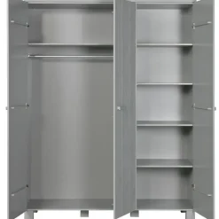 WOOOD Dennis 3 deurs Kast - Grenen - Betongrijs - 202x158x55