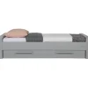 WOOOD Dennis Bed Incl. Lade/Lattenrol - Betongrijs - 53x219x95
