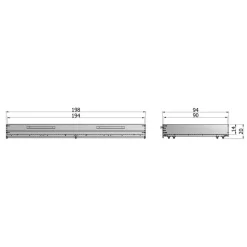 WOOOD Dennis Bed Incl. Lade/Lattenrol - Betongrijs - 53x219x95