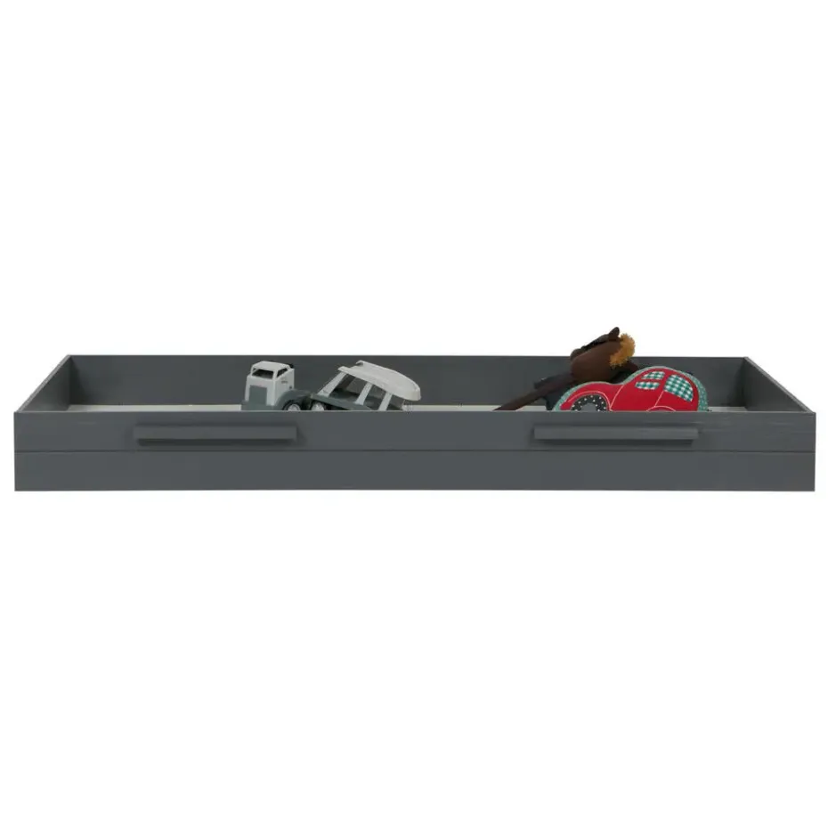 WOOOD Dennis Bed Incl.Bedlade/Lattenrol - Grenen - Staalgrijs -219x95