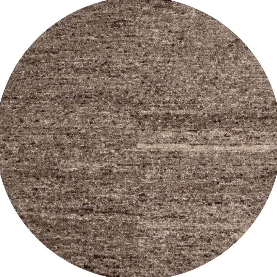 WOOOD Efia Vloerkleed Rond - Wol - Bruin Melange - Ø200 cm