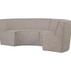 WOOOD Europa 4-Zits Eetbank - Polyester - Zand - 85x372x93