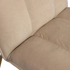 WOOOD Fie Fauteuil - Ribstof - Zand - 77x64x71