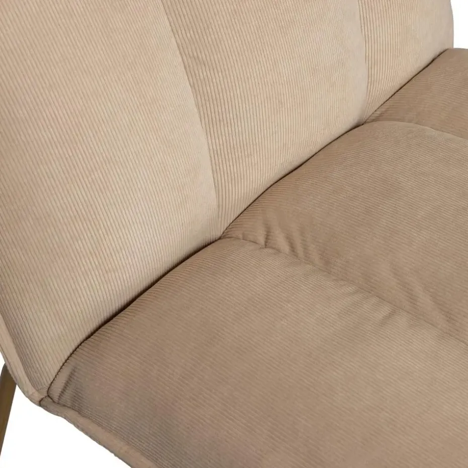 WOOOD Fie Fauteuil - Ribstof - Zand - 77x64x71