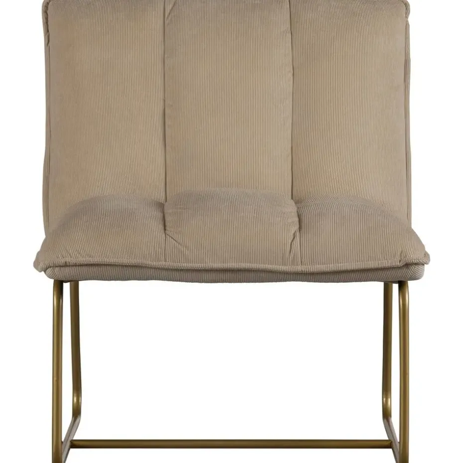 WOOOD Fie Fauteuil - Ribstof - Zand - 77x64x71