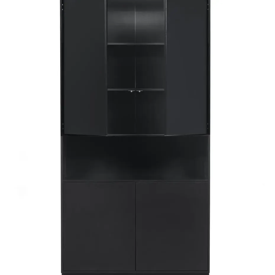 WOOOD Finca Opbergkast - Zwart - 210x110x40