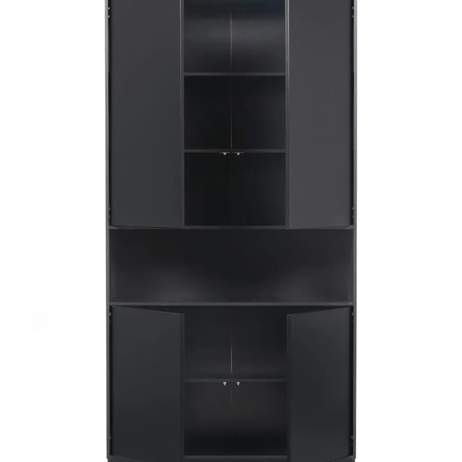 WOOOD Finca Opbergkast - Zwart - 210x110x40