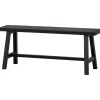 WOOOD Imme Bankje - Grenen - Zwart - 45x110x35