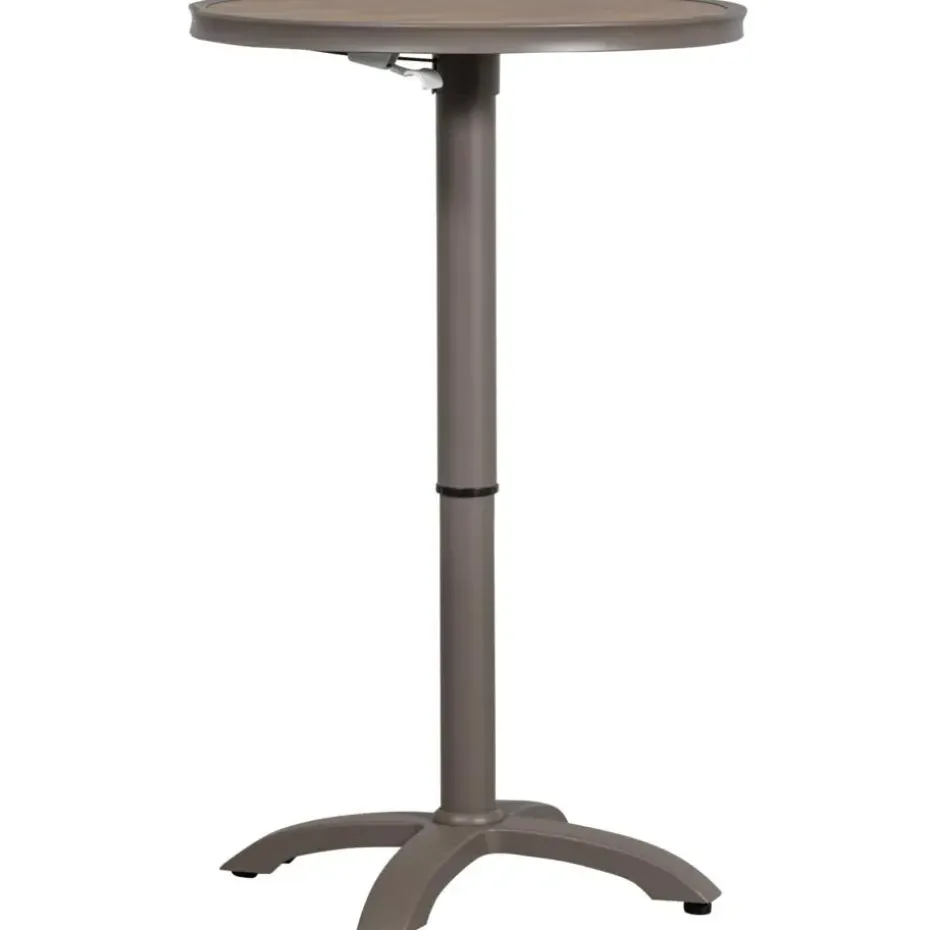 WOOOD Jeppe Hoogte Verstelbare Tuin Bartafel - Aluminium - Bruin/Grijs