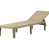 WOOOD Jinte Ligbed Tuin - Kunststof - Zand - 29x55x191