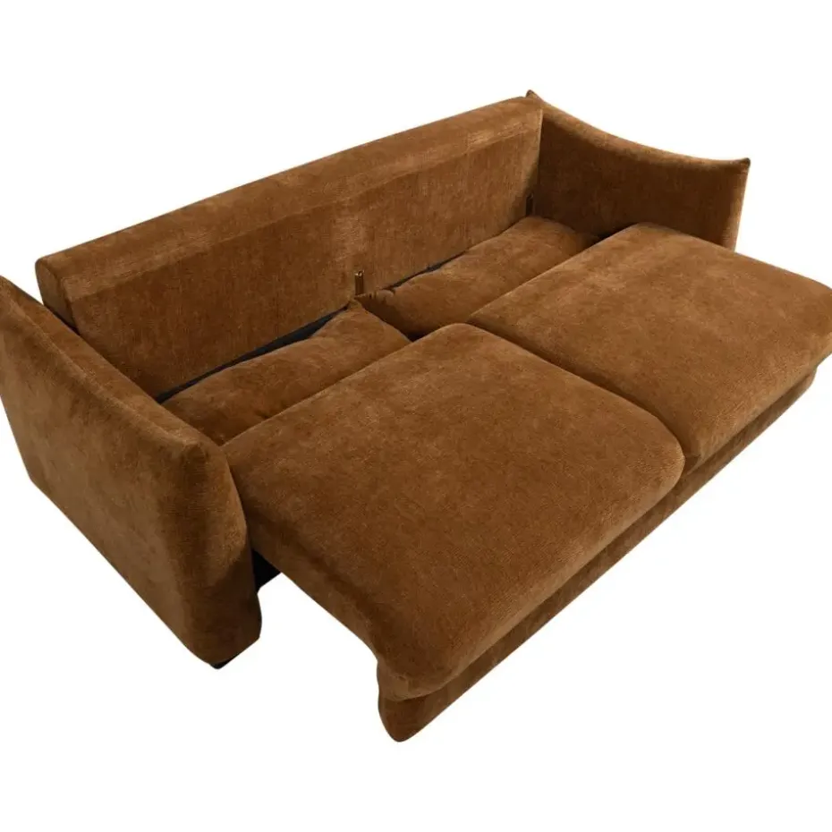 WOOOD Jonne 3-Zits Slaapbank - Chennile - Bruin - 92x233x105