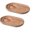 WOOOD Josje Serveer Plateaus - Acacia Hout - Naturel - Set van 8