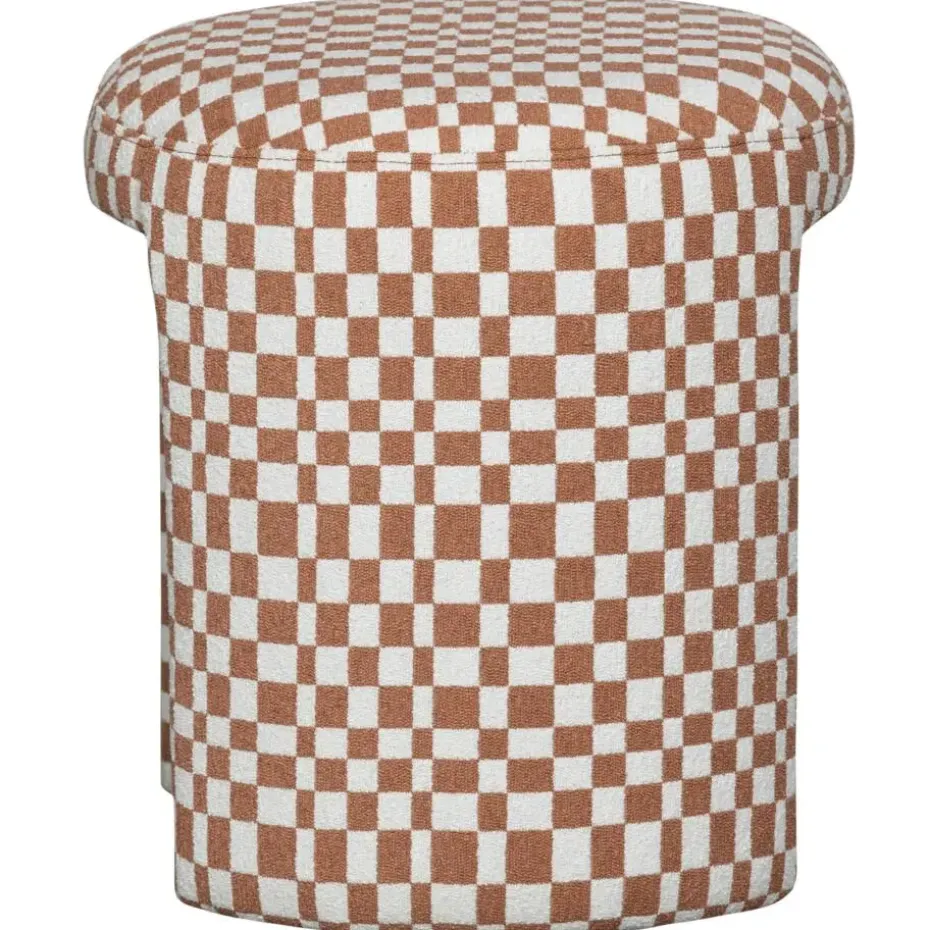 WOOOD krukje Charlie - Polyester - Ruitjes - Oranje